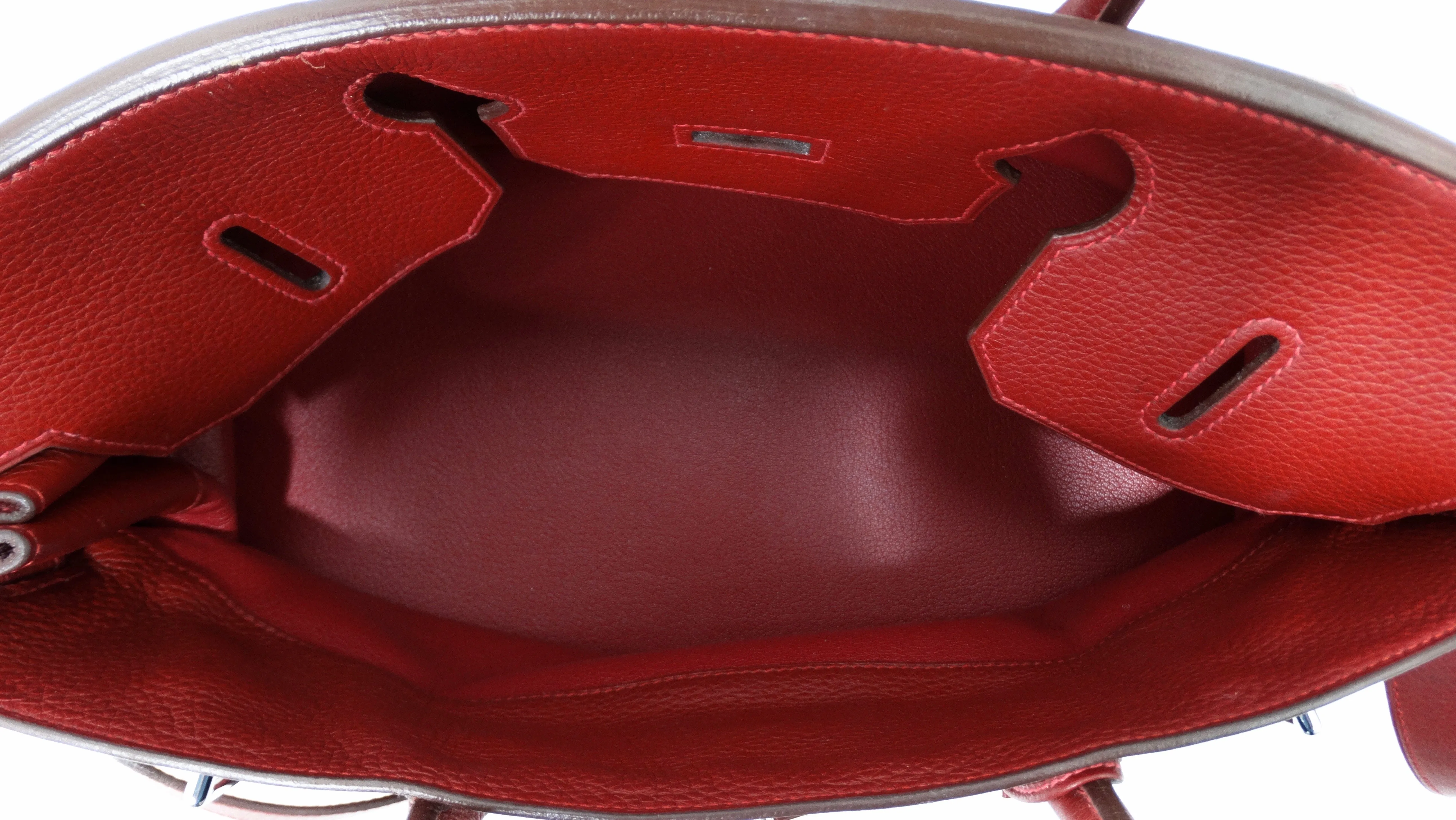 Hérmes 42cm Rouge Clemence JPG Shoulder Birkin