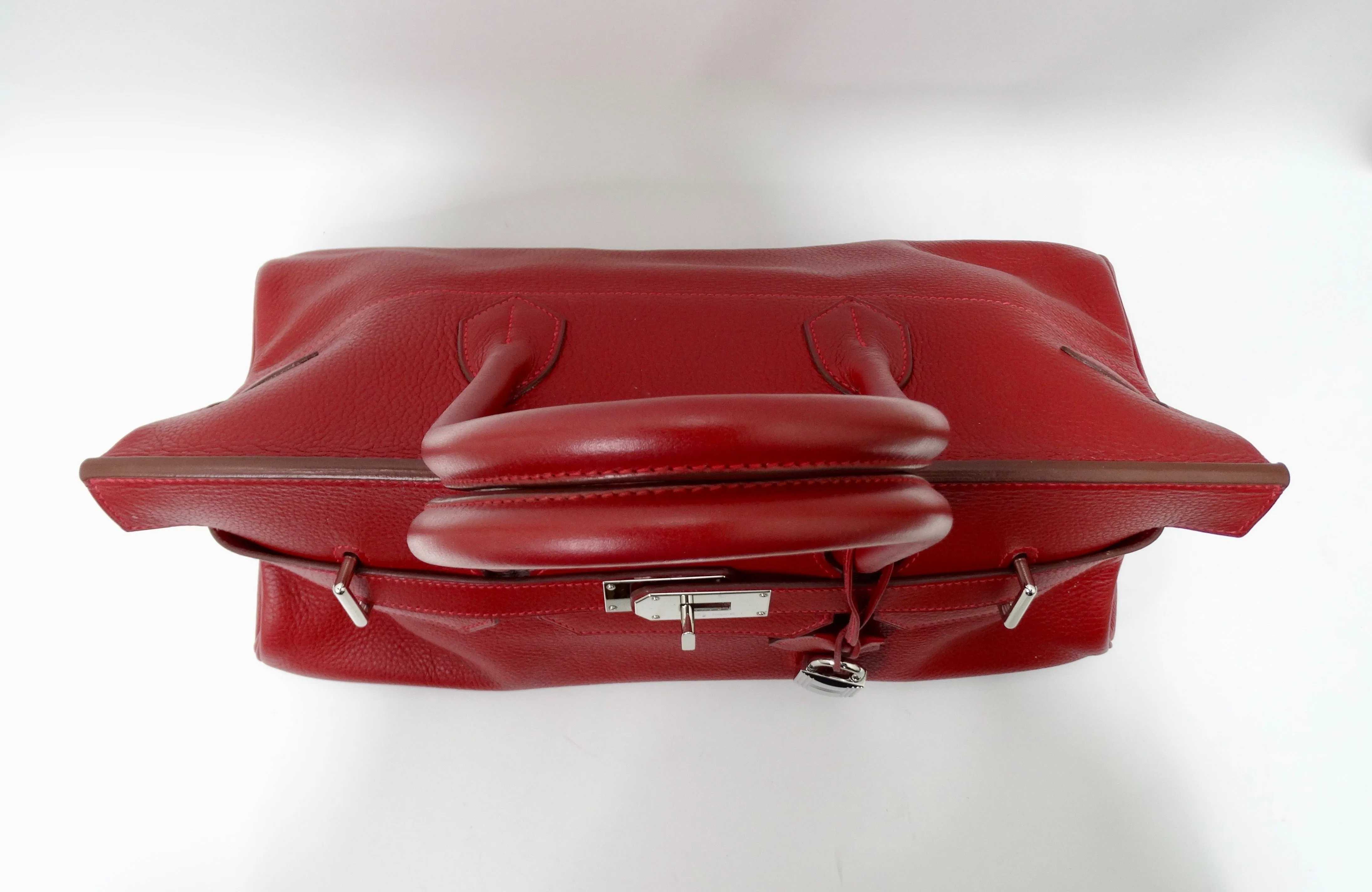 Hérmes 42cm Rouge Clemence JPG Shoulder Birkin