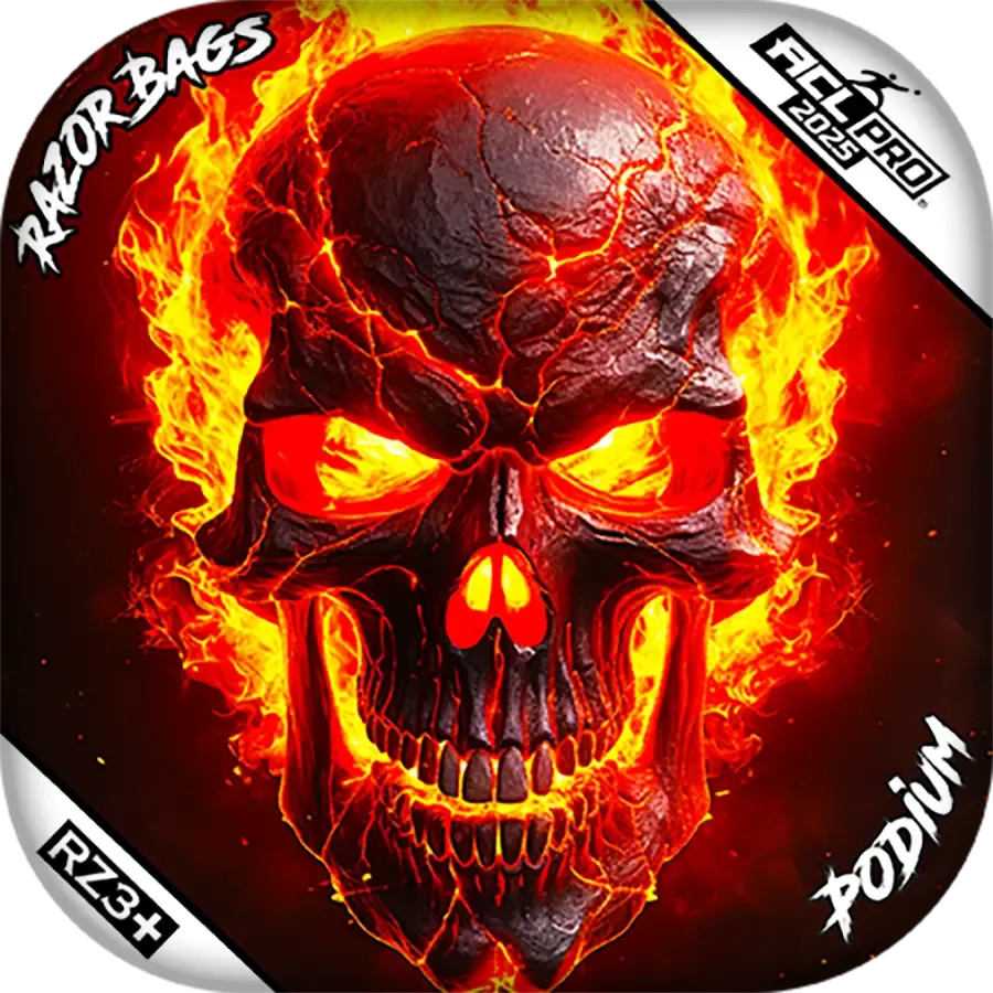 Podium | Fire Skull | ACL PRO Razor Cornhole Bags