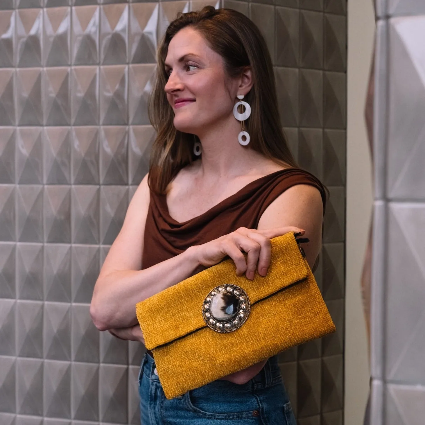 Soleil Upcycled Clutch